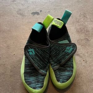 Black Diamond Kids Rock Climbing Shoes - Green and Teal